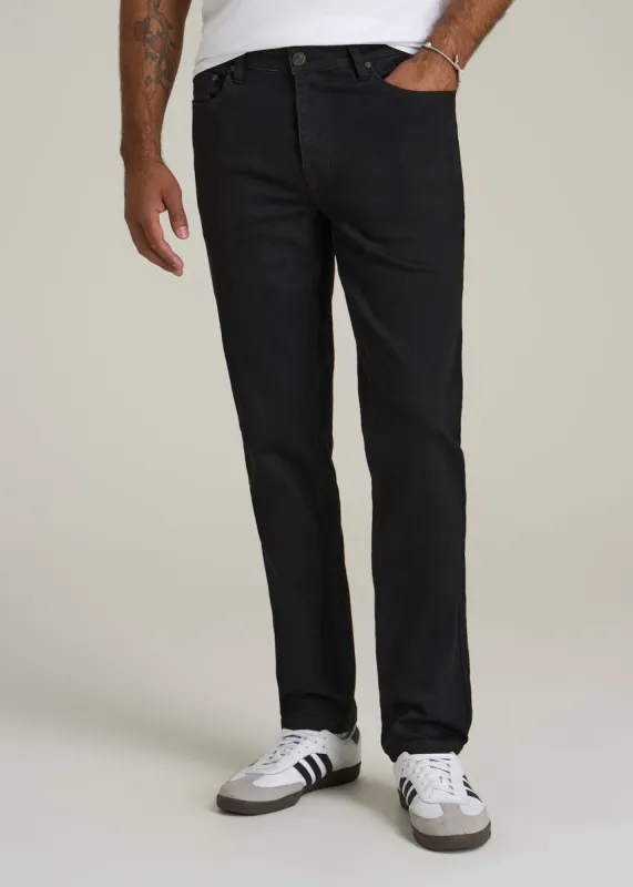 A.T. Basics Men's Dylan Slim Fit Jeans for Tall Men in Black sold by American Tall