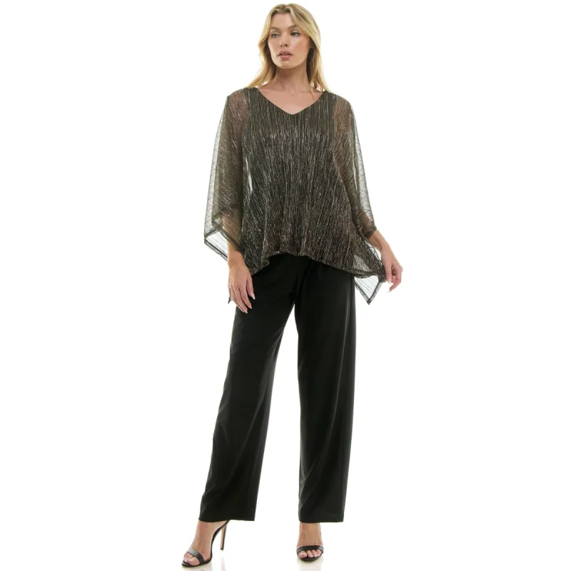 Novelty Trim Cold Shoulder Poncho Pant Set sold by Dress Barn