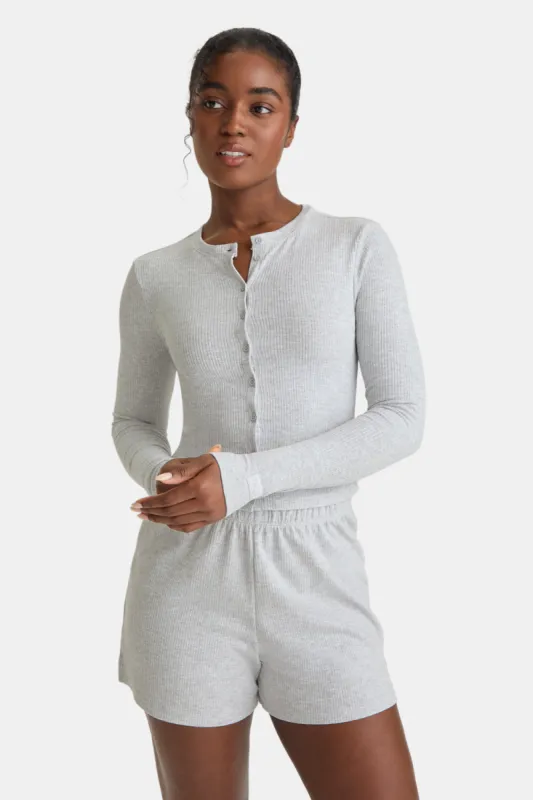 Soft Lounge Cardigan - Grey Marl sold by TALA