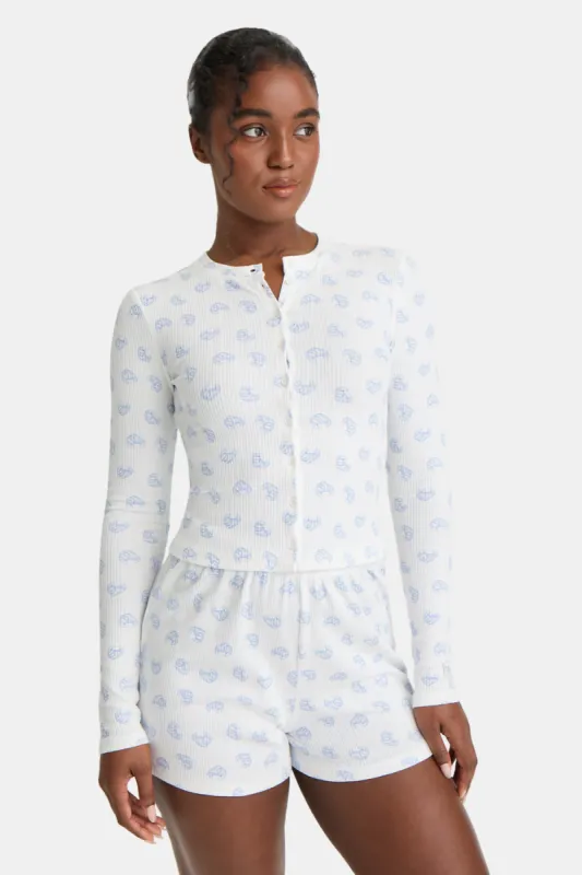 Soft Lounge Cardigan - Croissant Print sold by TALA