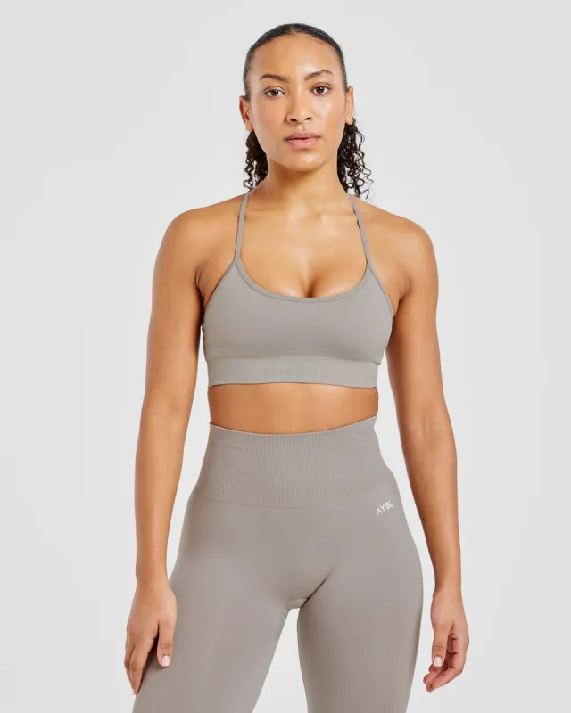 Empower Seamless Sports Bra - Taupe sold by AYBL