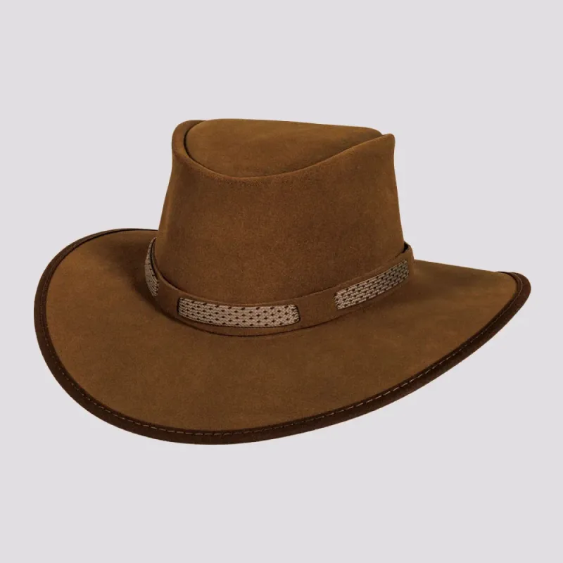Zephyr | Mens Genuine Suede Leather Outback Hat sold by American Hat Makers