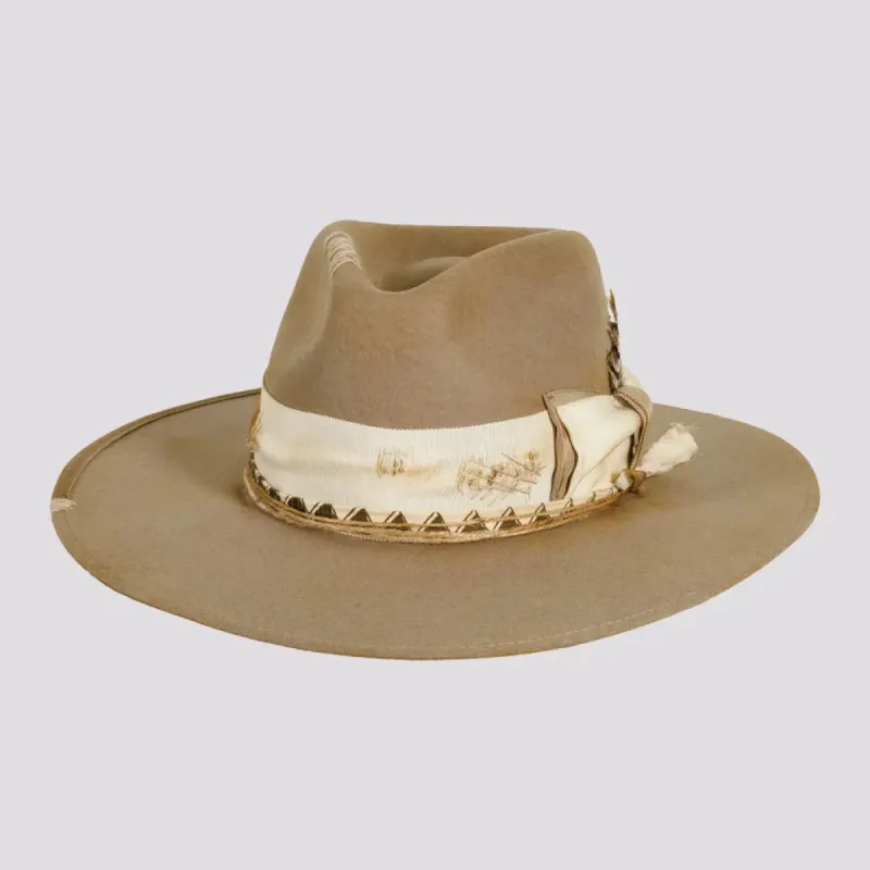 Justice | Mens Wool Felt Outback Fedora Hat sold by American Hat Makers