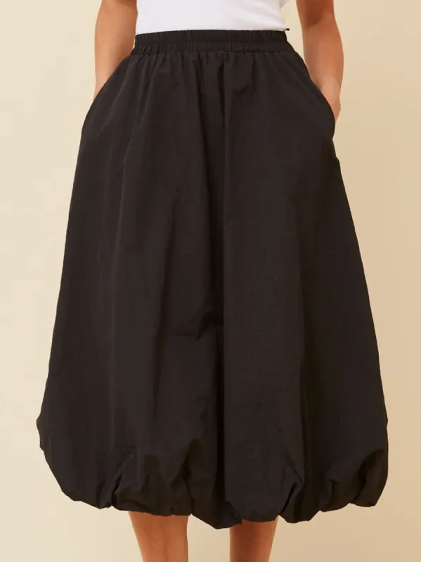 CAROLINE K MORGAN BALLOON HEM MIDI SKIRT sold by ENNI