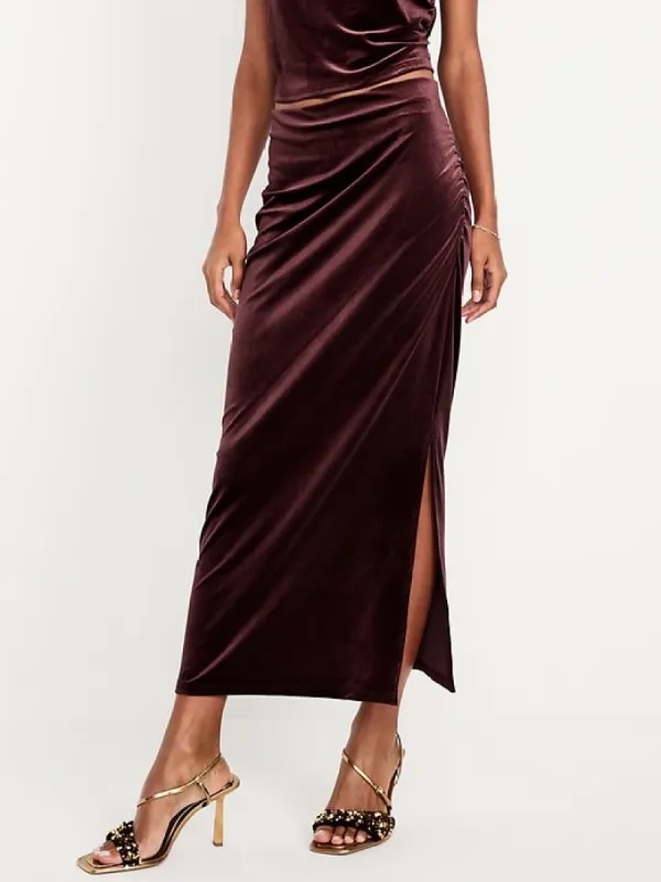 Velvet Maxi Skirt sold by GAP