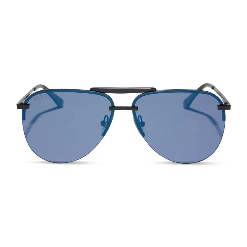 TAHOE - BLACK + MIDNIGHT MIRROR + POLARIZED SUNGLASSES sold by Diff Eyewear