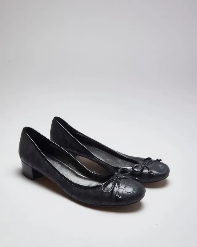 Vintage Women's Y2K Coach Monogram Heeled Ballerina Pumps - UK 8 sold by Rokit