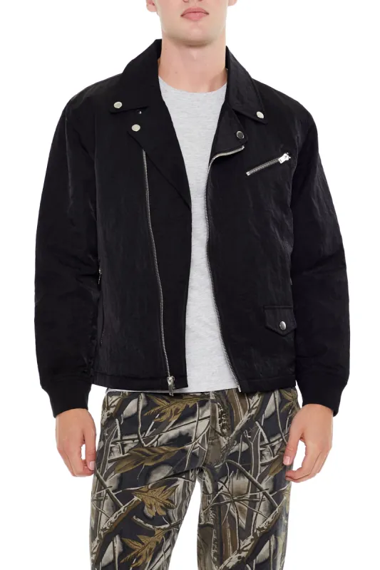 Studded Notched Moto Jacket sold by Urban Planet