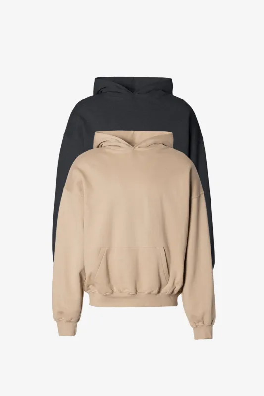Every Day Hoodie 2 Pack - Earth/Washed Black sold by MNML