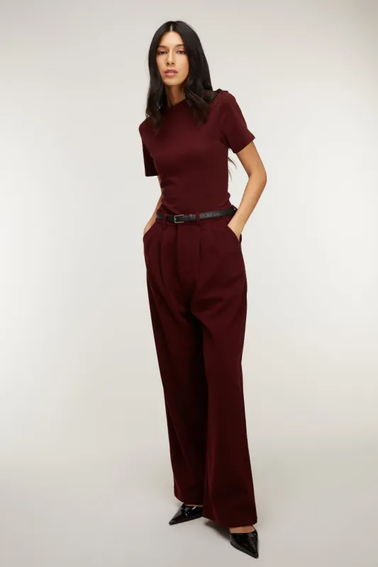 WIDE LEG TROUSER WITH BELT sold by OAK AND FORT