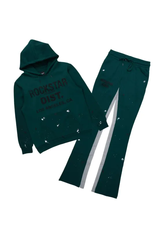 Scottie Green/Black Hoodie/Baggy Track Pant Set sold by Rockstar Original