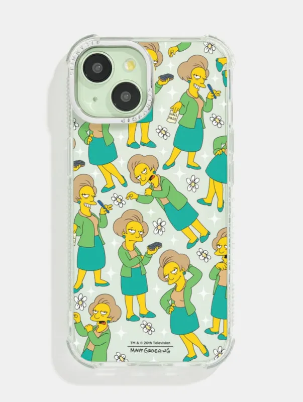 The Simpsons Edna Krabappel Shock iPhone Case sold by Skinnydip London