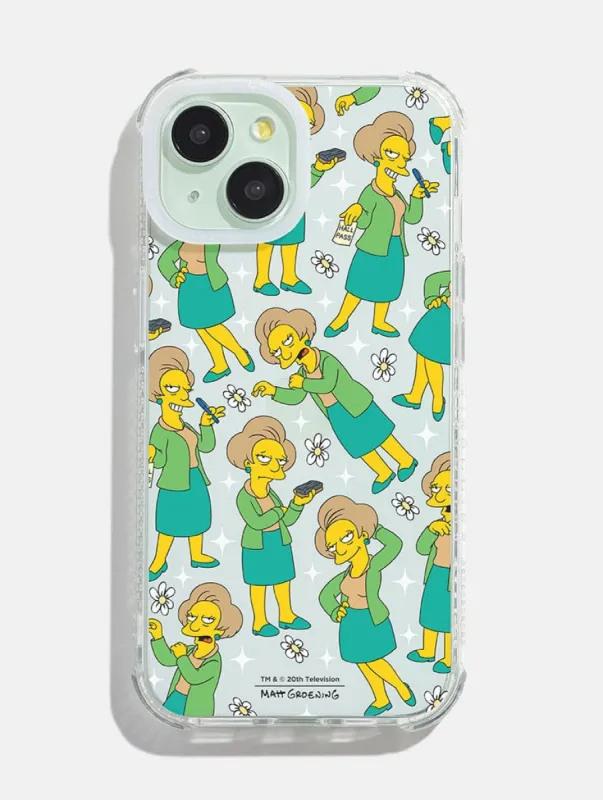 The Simpsons Edna Krabappel Shock iPhone Case sold by Skinnydip London