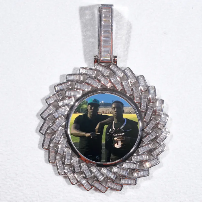 Large 3D Baguette Custom Picture Pendant sold by The GUU Shop