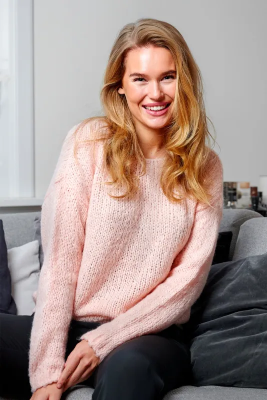 Kala Knit Sweater Rose sold by Noella Fashion