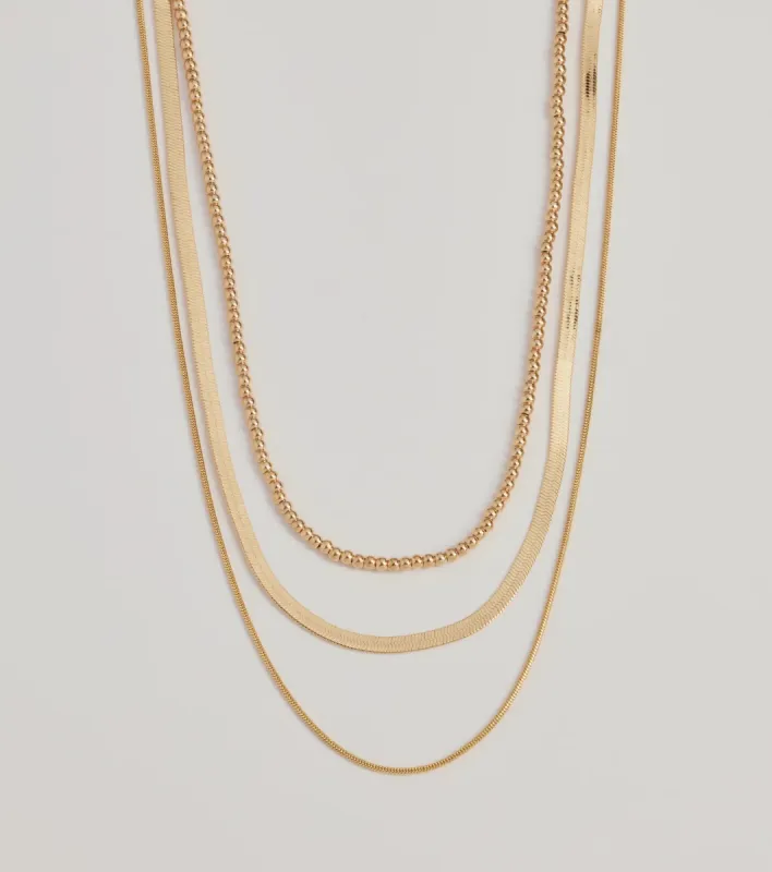 Chic Layers Multi-Chain Necklace Set sold by Windsor