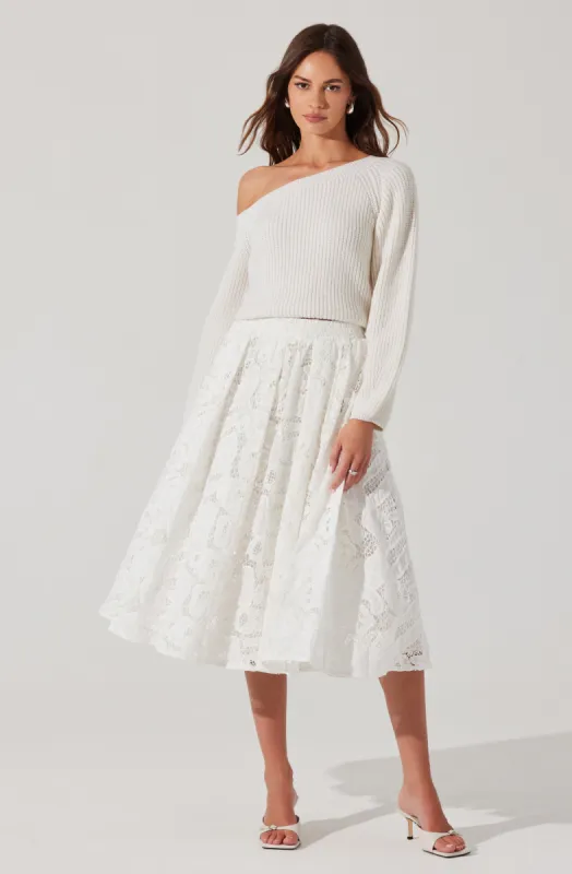 Ceren Crochet Lace Skirt sold by Astr