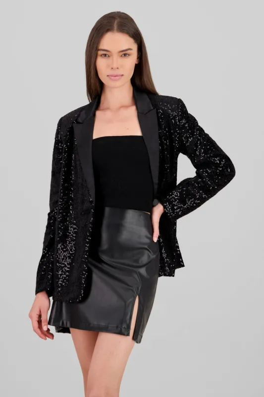 Blazer lentejuelas detalle solapa sold by Shasa