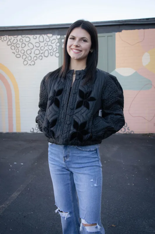 Quinn Quilted Jacket, Black | Free People sold by North & Main Clothing Company