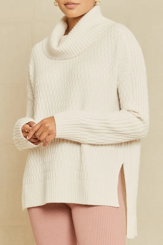 Harlow Wool Sweater - Ivory - ReAmour sold by Amour Vert