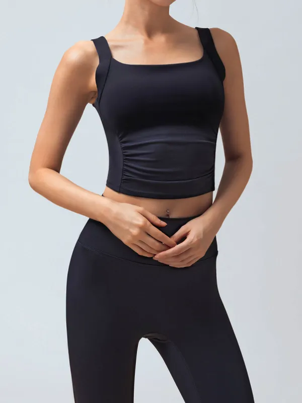 Black U-shape Tank Top - Light Support sold by BERLOOK