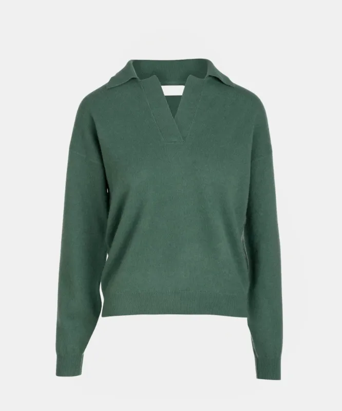 Long Sleeve V-Neck Polo sold by Naadam