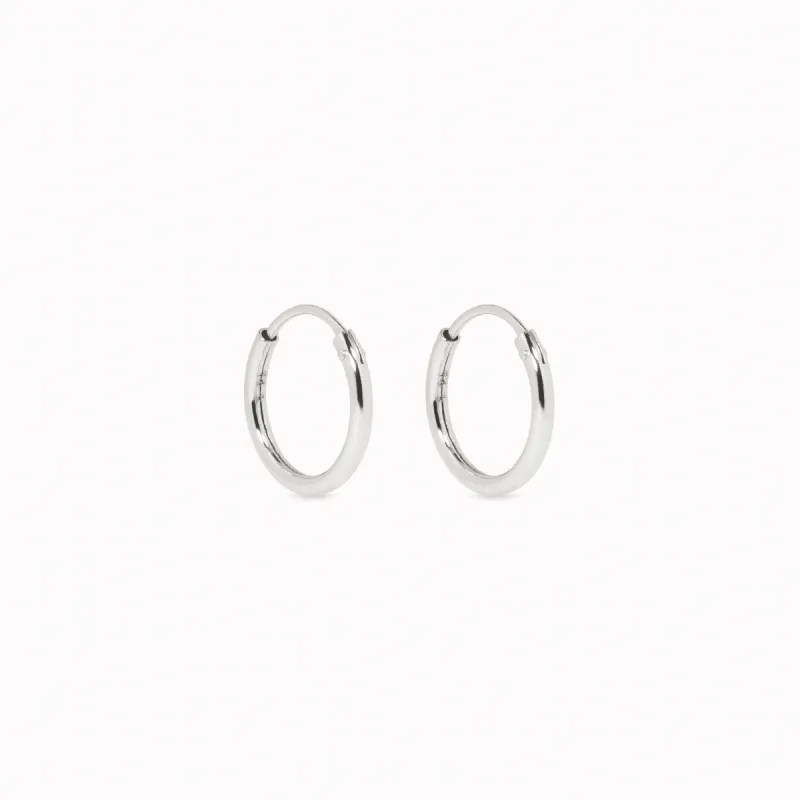 White Gold Hoops 10mm - Sonia sold by Linjer