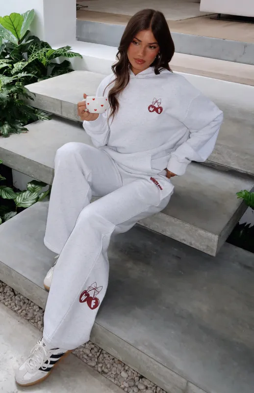 Feel The Love Wide Leg Sweatpants Grey Marle sold by White Fox Boutique