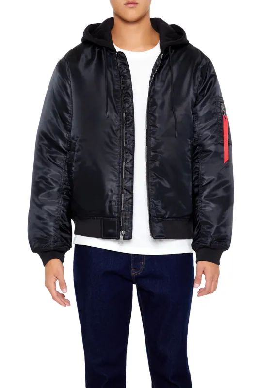 Blouson aviateur cargo à capuchon sold by Urban Planet