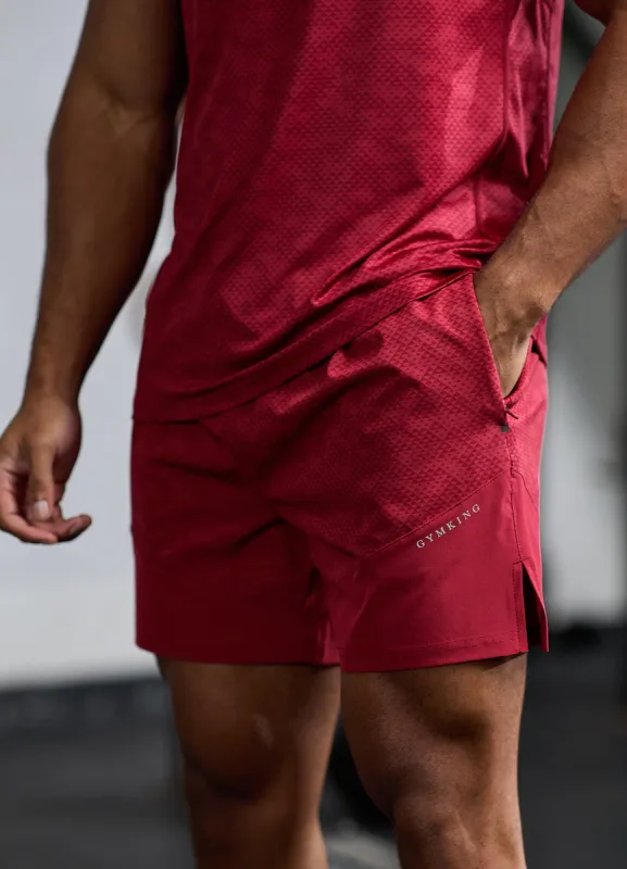 Gym King Enigma AOP Short - Deep Red sold by The Gym King