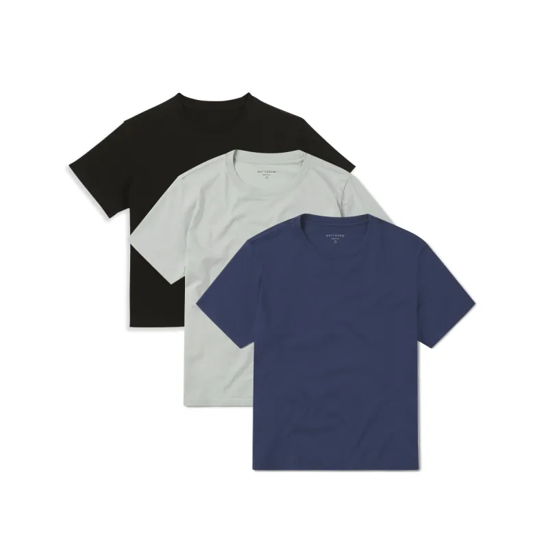 Cotton Boxy Crew Tee 3-Pack sold by Mott & Bow