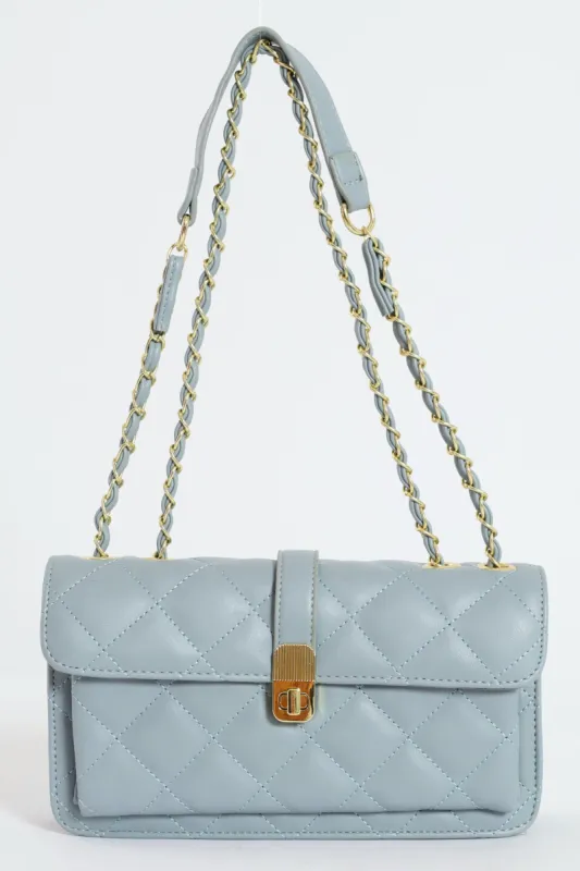 Quilted Chain Satchel sold by Edgars