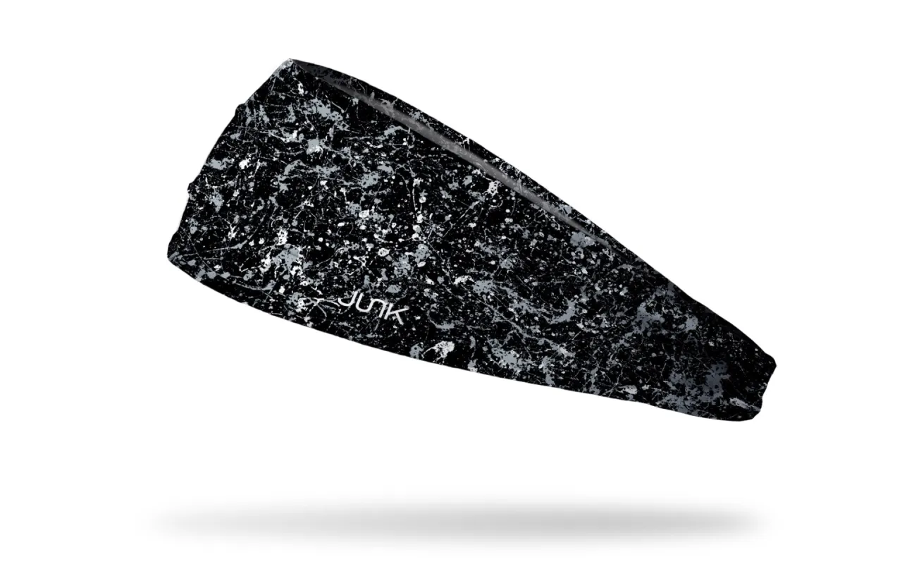 Black Silver Splatter Big Bang Lite Headband sold by JUNK Brands