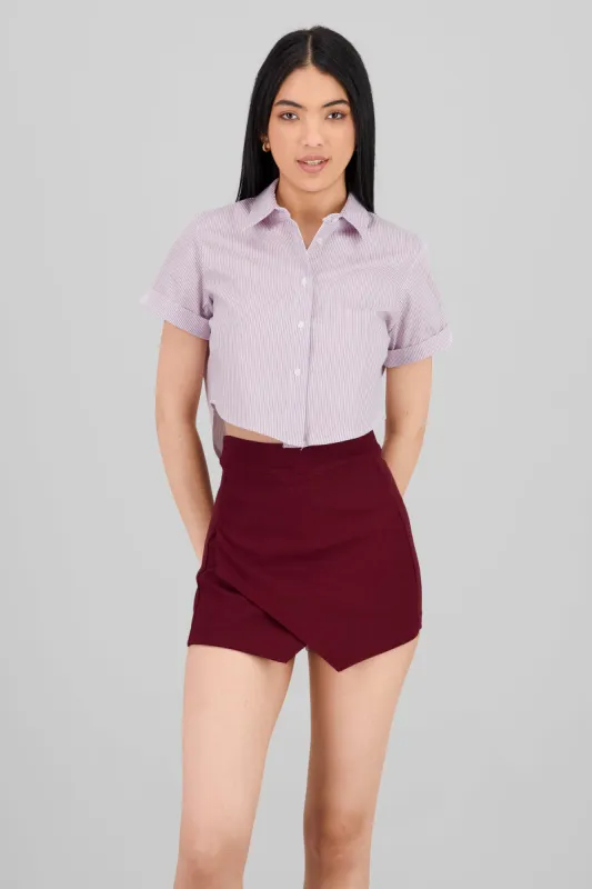 Camisa crop manga corta sold by Shasa