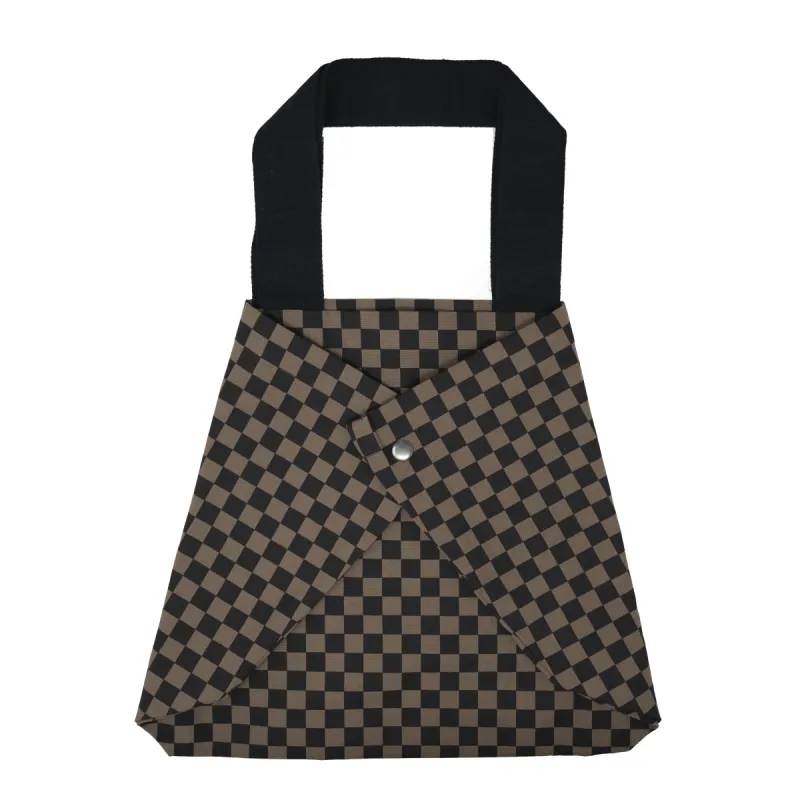 ROAM CHECKERED FOLDY MINI TOTE TAUPE & BLACK sold by ROAM