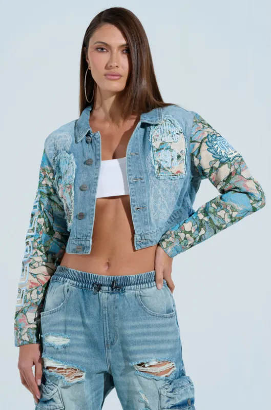OUT OF THIS WORLD DENIM JACKET sold by AKIRA