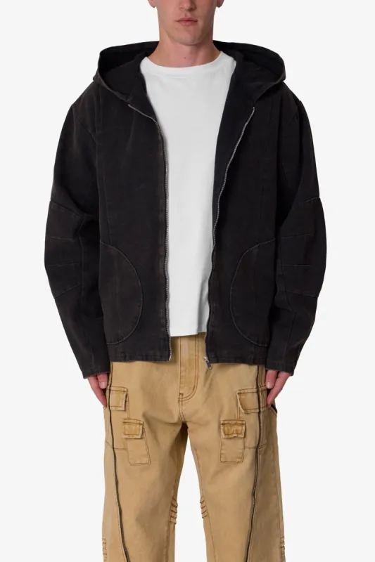 Seamed Work Jacket - Washed Black sold by MNML