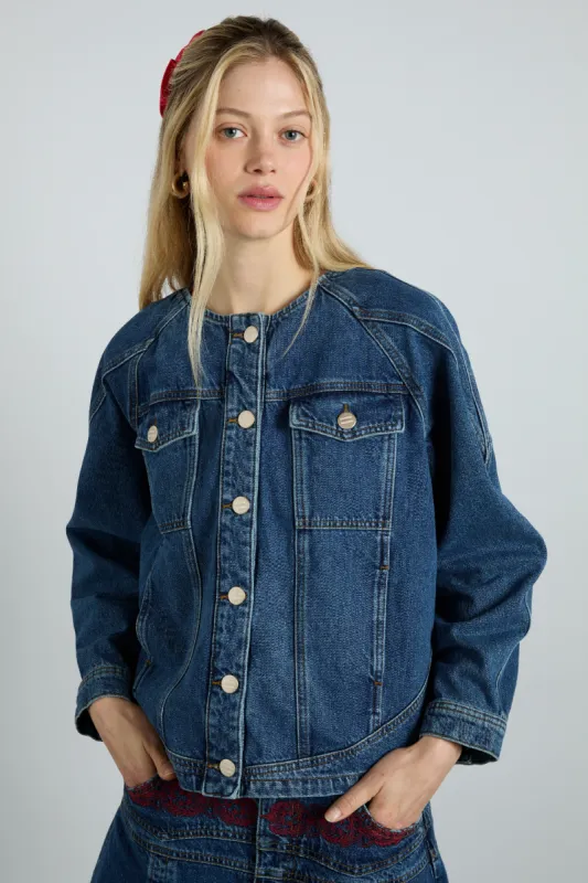 vanessa jacket - texas wash sold by Damson Madder