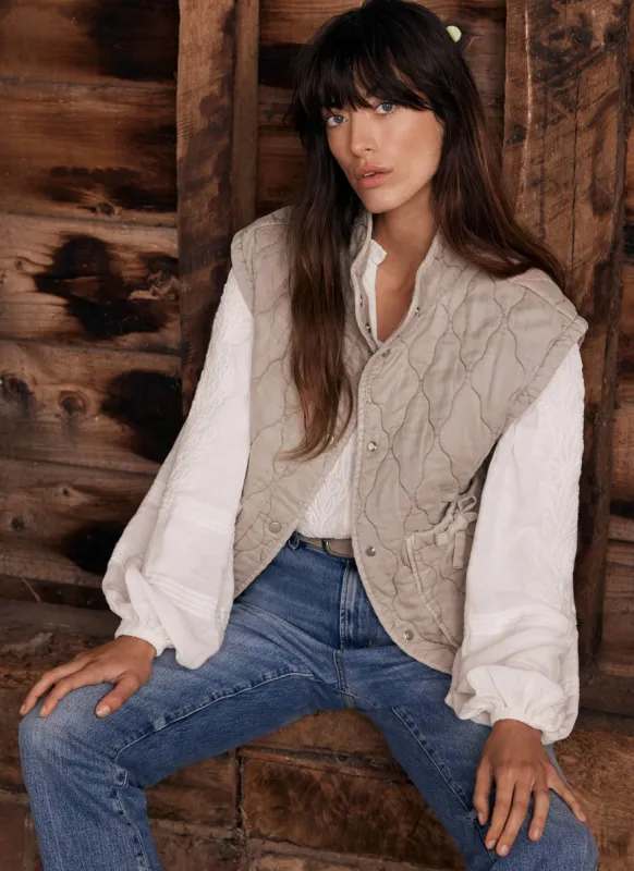 Washed Pink Quilted Gilet sold by Mint Velvet