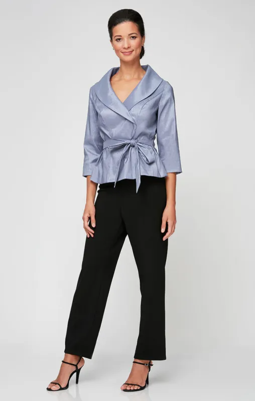 Taffeta Blouse & Chiffon Pant sold by Alex Evenings