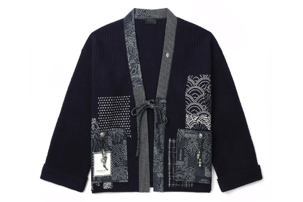 BAPE BLACK PATCHWORK KIMONO JACKET sold by Bape
