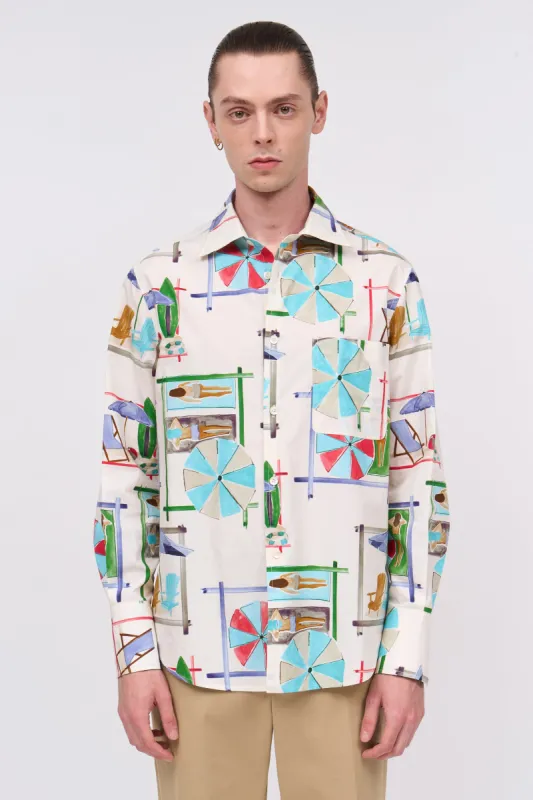 Chemise manches longues en popeline de coton imprimé sold by Paul & Joe