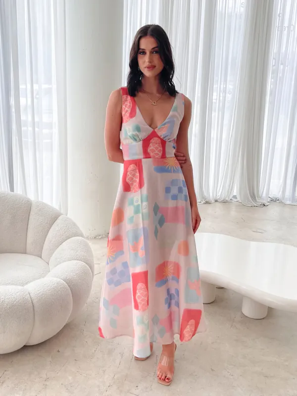 Carabella Dress - Multi Print sold by Esther & Co
