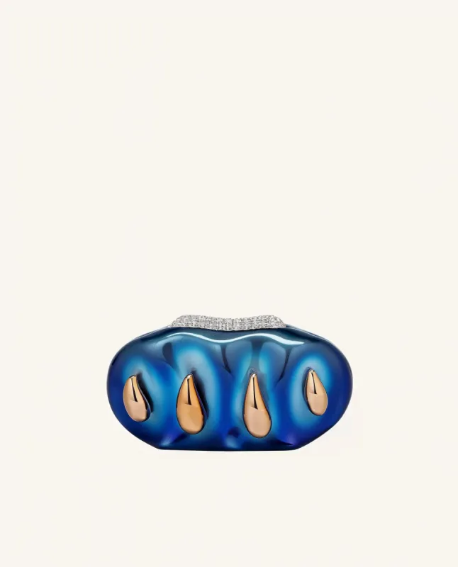 Penelope Crescent Clutch - Blue sold by JW PEI