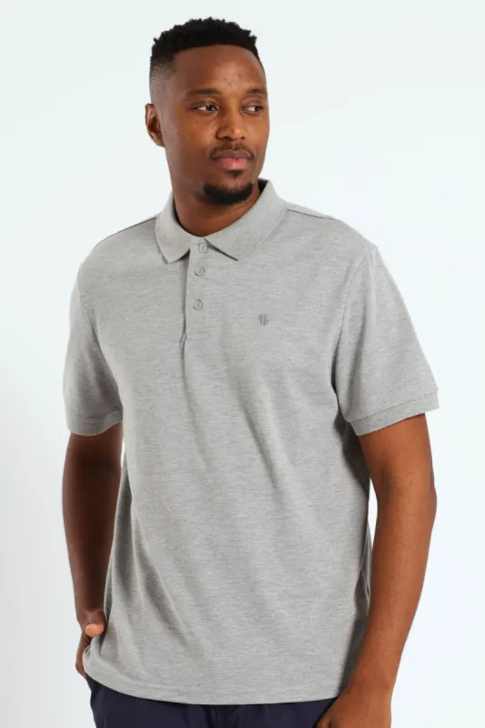 Basic Regular Fit Golfer - Grey Melange sold by Edgars 