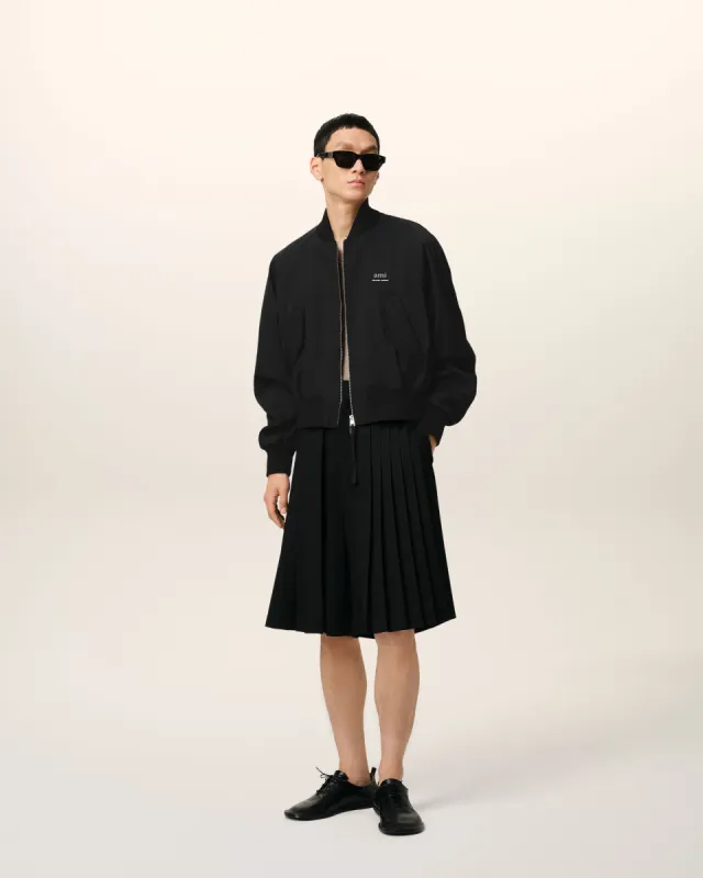 Bomber Noir En Sergé sold by Ami