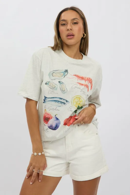 Grey Graphic Tee Short Sleeve sold by Ally Fashion