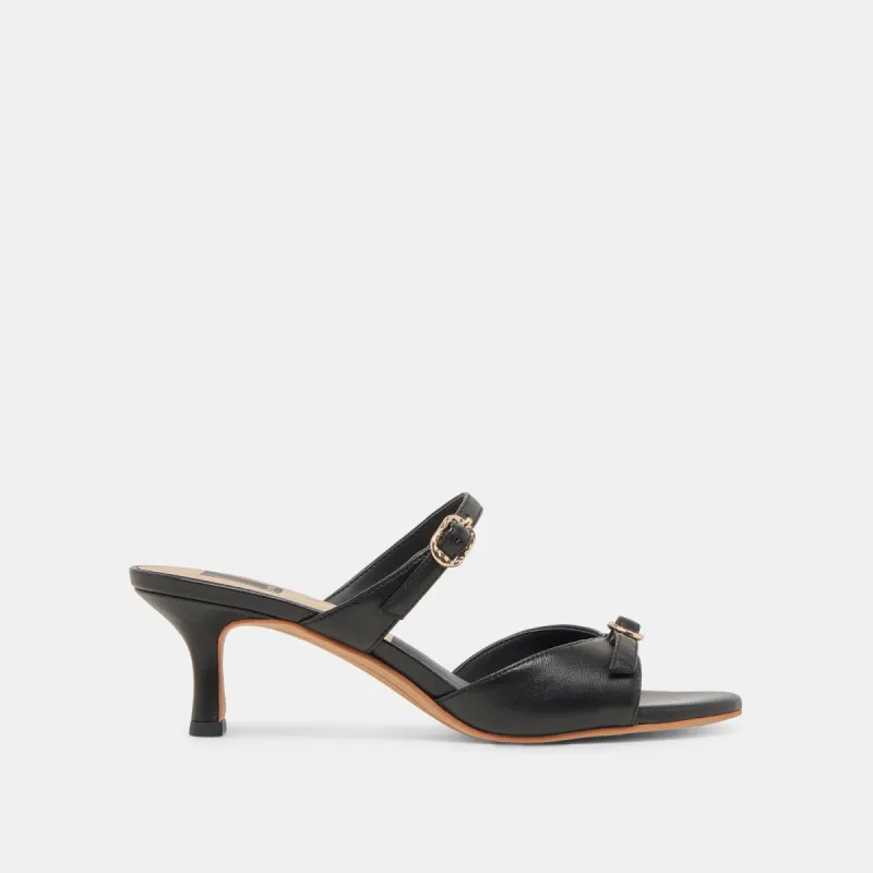LORALI HEELS BLACK LEATHER sold by Dolce Vita