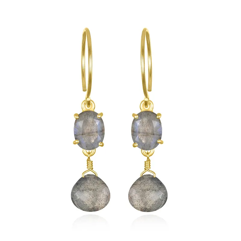 Lily Earring-Labradorite sold by Amelia Rose Design
