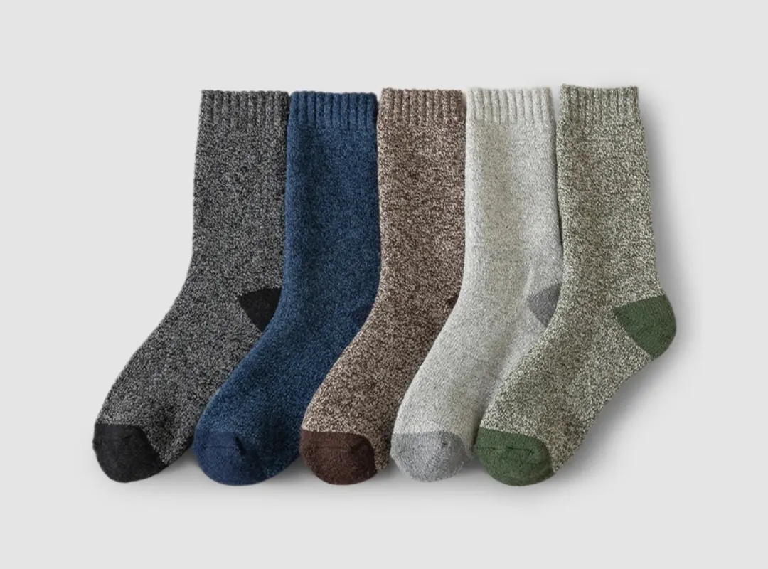 FitVille Men's Winter Wool Socks 5-Pair Bundle sold by FitVille